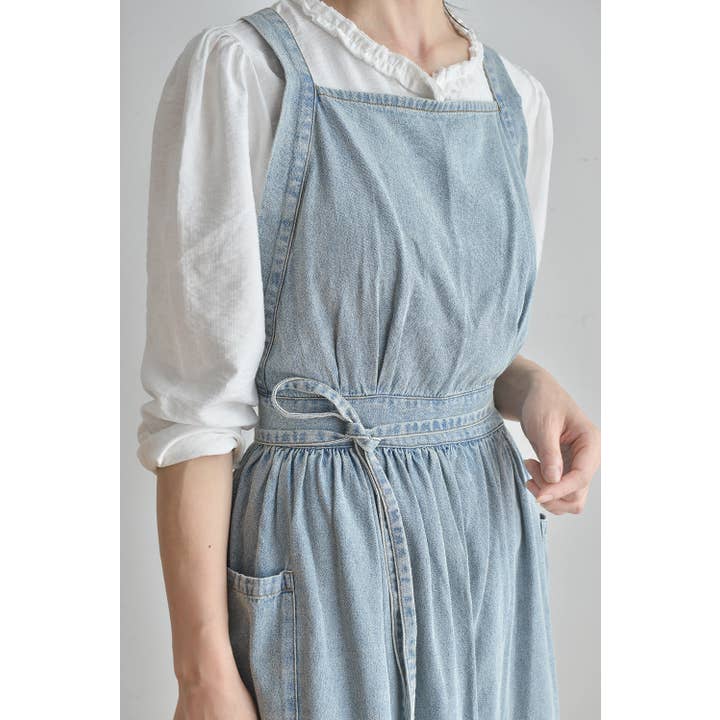 Gohobi (We cover U.S. import duties) - Wholesale Apron - Gohobi Korean Denim Cotton Apron7