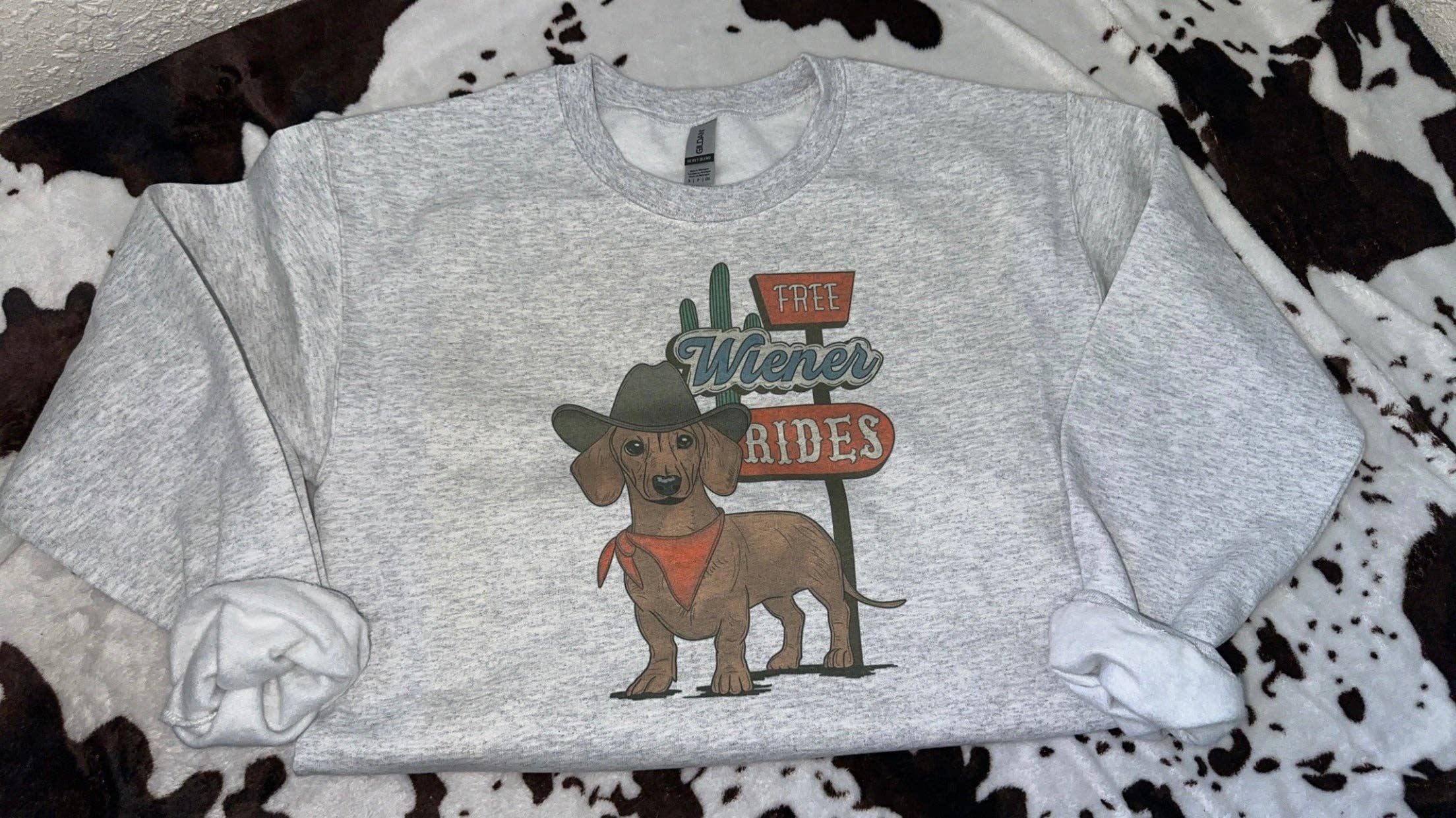 Rustic Revival Boutique - Wholesale Screen Printed T-Shirt - Women's - Wiener Rides2