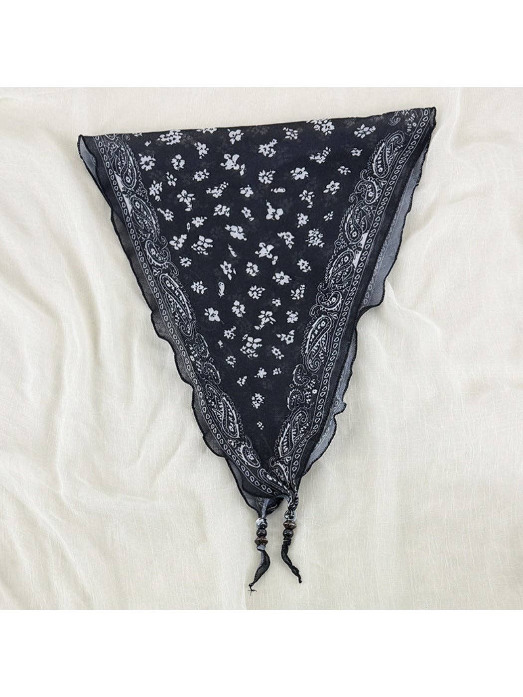 Funkyrel® Atzbranding Limited - Wholesale Head Scarf - Women's - Scarvii - Vintage-inspired Diamond-cut Headscarf with Floral patterns8