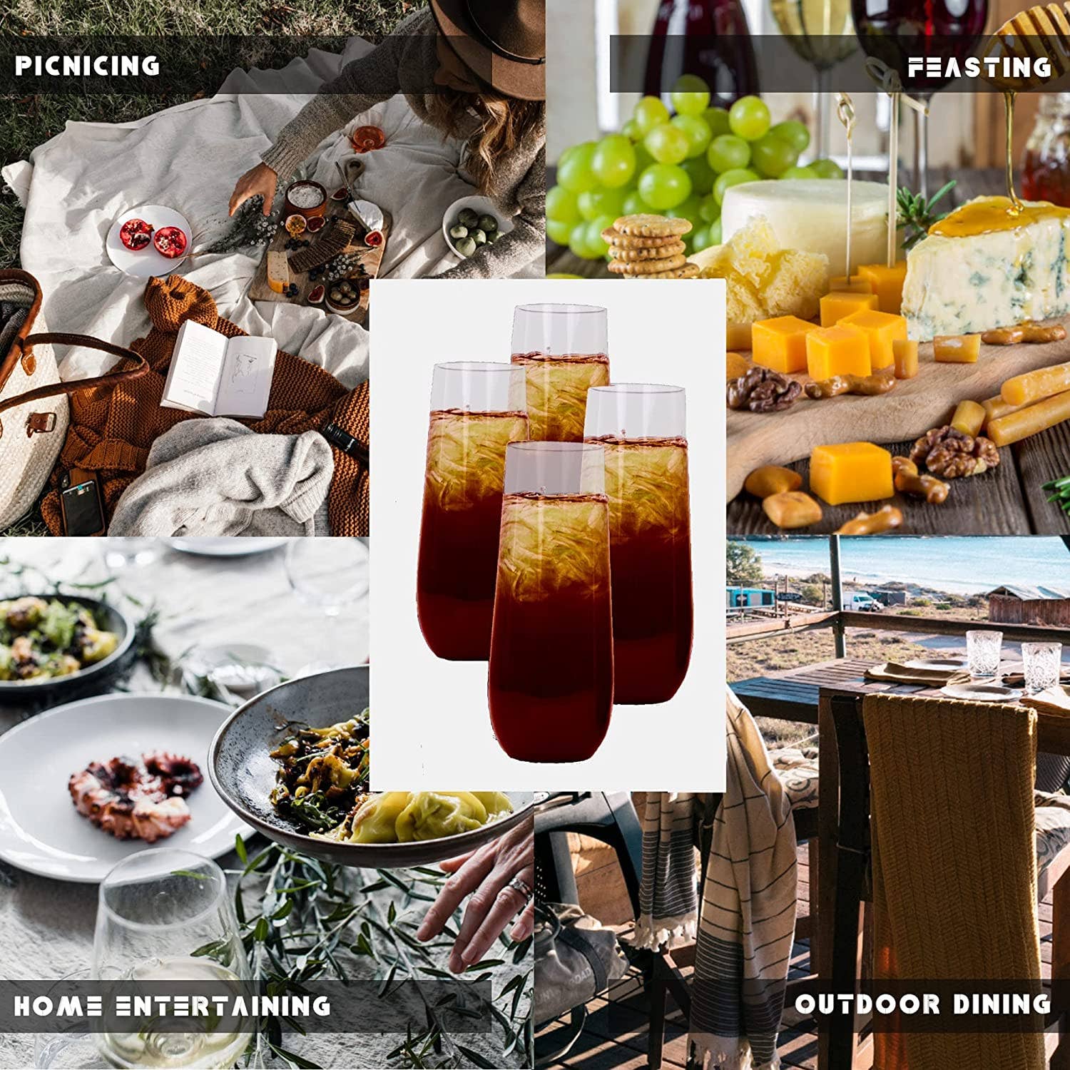 EcoQuality – wholesale Vinglas – 6oz Elegant Mini Stemless Klar Plast Vinglas Tumbler10