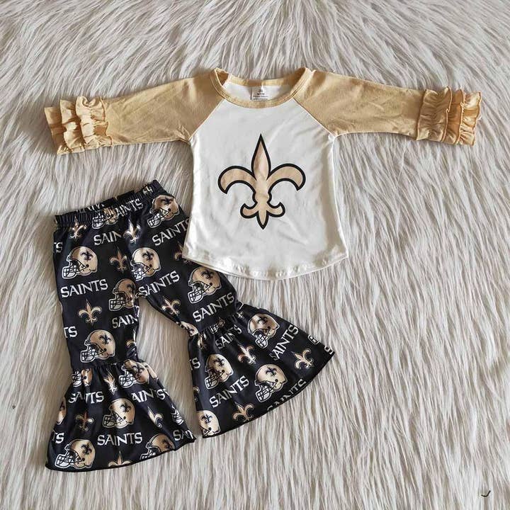 Saint team long sleeve raglan bell set for wholesale by Aier Wholesale