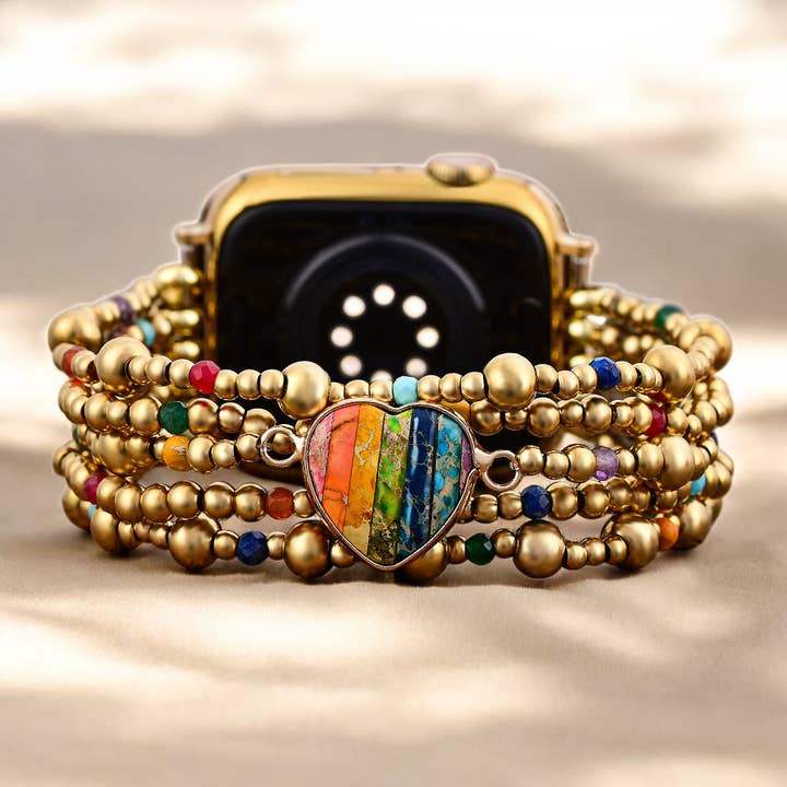 Correa elástica para Apple Watch Golden Essence en forma de corazón para venta al por mayor de Cape Diablo