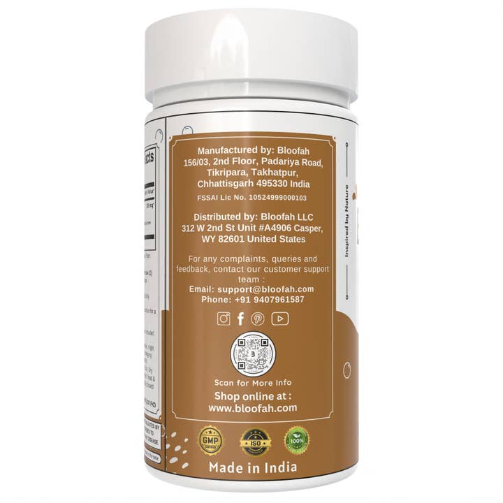 Bloofah - Vente Supplément oral/vitamine - Gélules de Bibhitaki 500mg | Extrait de Poudre de Fruit 10:1 Non-OGM