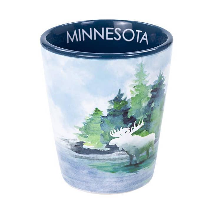 Watercolor Moose Shot Glass for wholesale by Love From USA