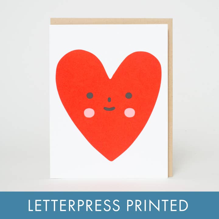 Egg Press Manufacturing - Wholesale Friendship Card - Heart Friend Love Letterpress Greeting Card by Suzy Ultman