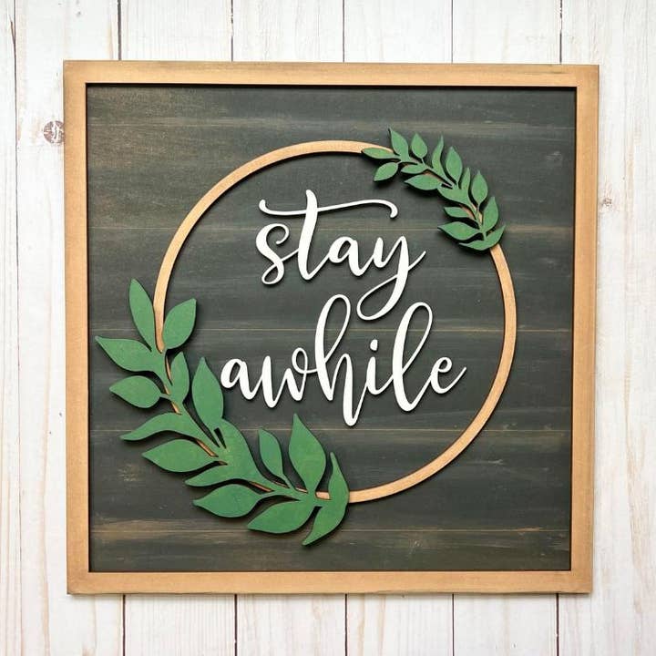 Stay Awhile DIY Craft Kit for wholesale by Denton Cove