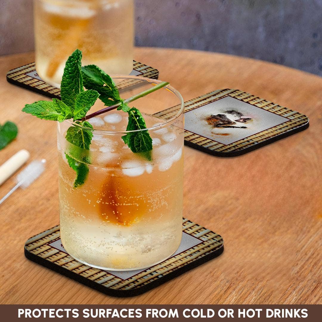 3dRose - Wholesale Coasters - 3dRose, Saint Bernard on Realistic Bamboo Look ,Sign of the Dog in Chinese, Coaster9