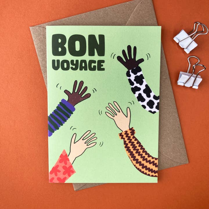 Bon Voyage Card for wholesale by Jive Prints