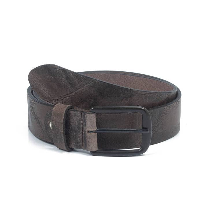 B-VACHA-MARRON brown leather belt for wholesale by Men's Heritage