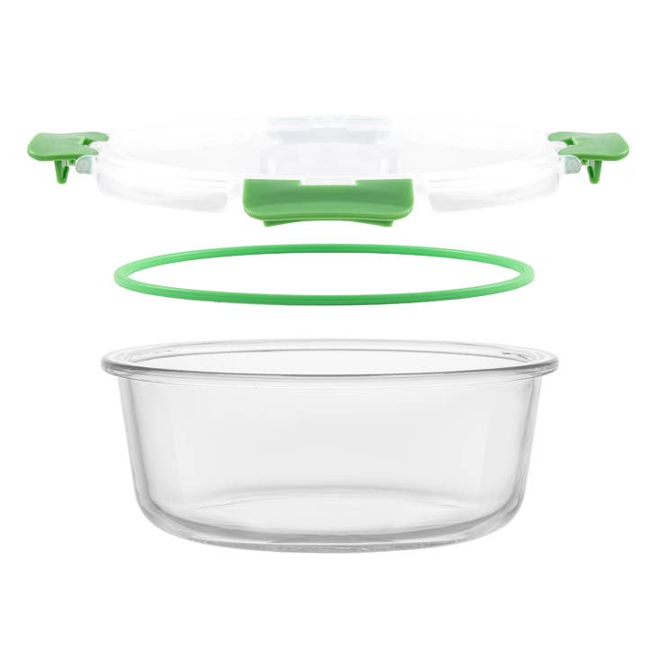 JoyJolt – Recipiente para armazenar alimentos por atacado – JoyFul 12 recipientes de armazenamento de vidro com tampas verdes à prova de vazamentos5