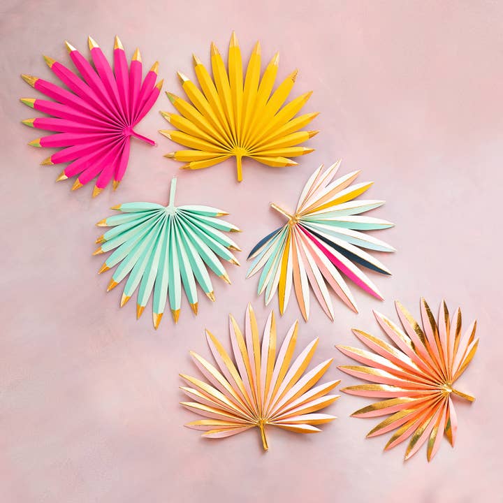 Glitterville Fan Palm Frond 6 Asst for wholesale by Glitterville