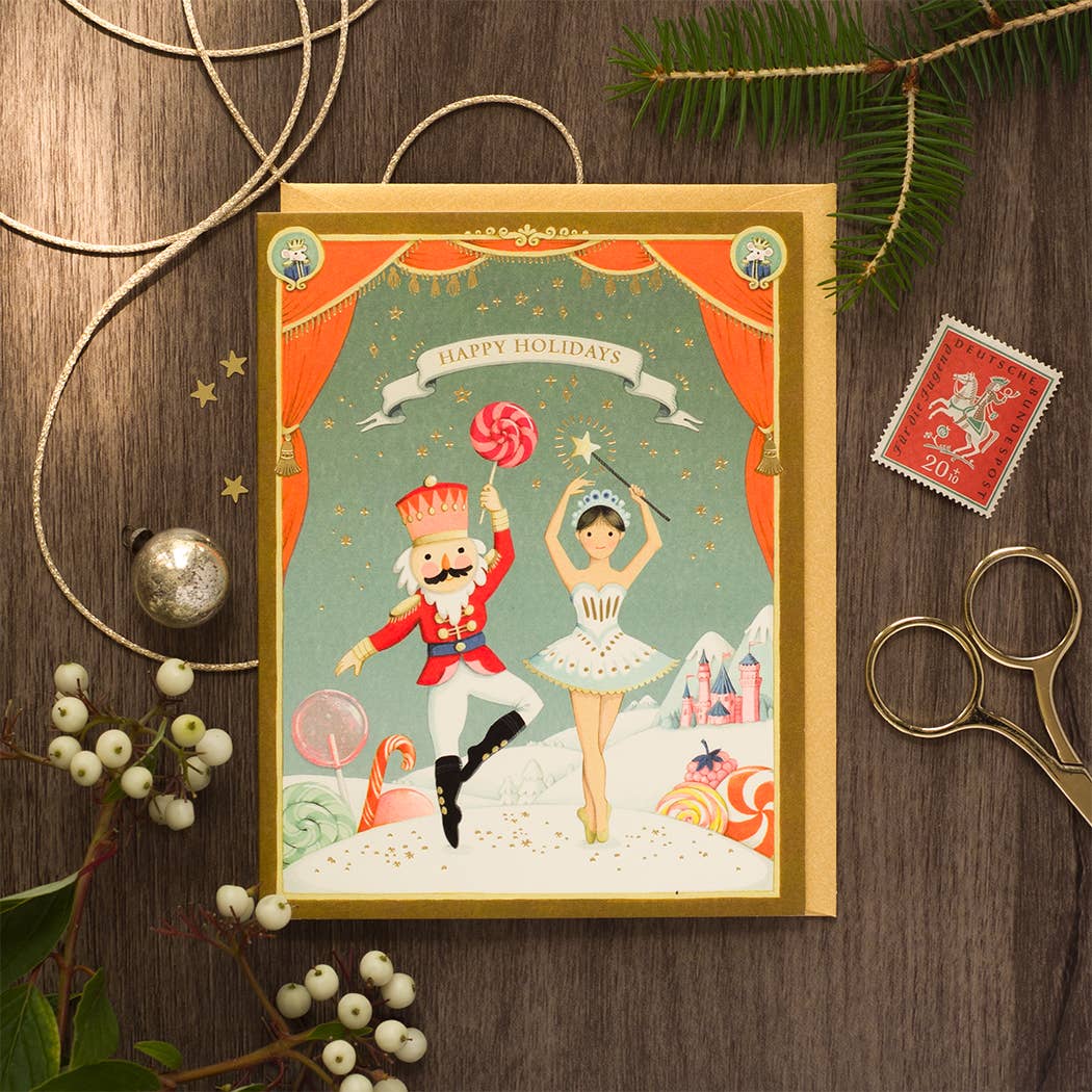 JooJoo Paper - Wholesale Season's Greetings Card - Nutcracker Holiday Greeting Card2
