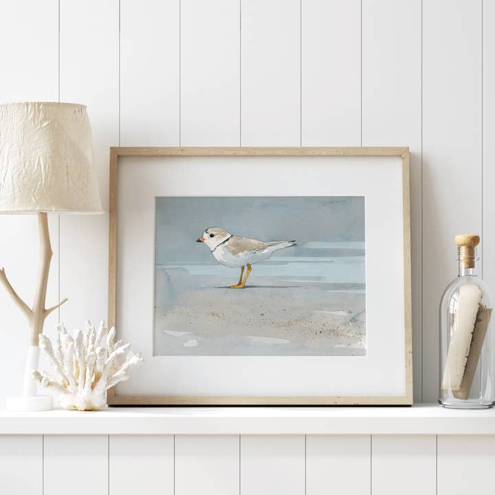 Studio Tuesday - Wholesale Art Print - Piping Plover Beach Art Print, Coastal Décor