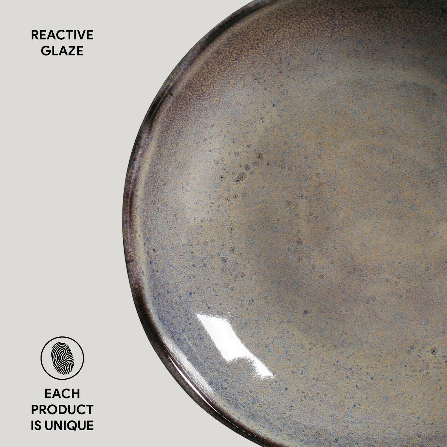 Violet Assiette à pâtes en grès tourmaline Bio, 1,1 L en vente sur Faire3