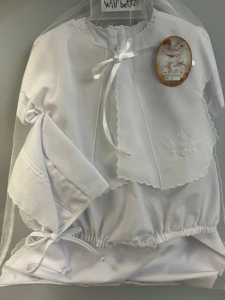 00589b 5 pcs white Baby Set for wholesale by Will'beth