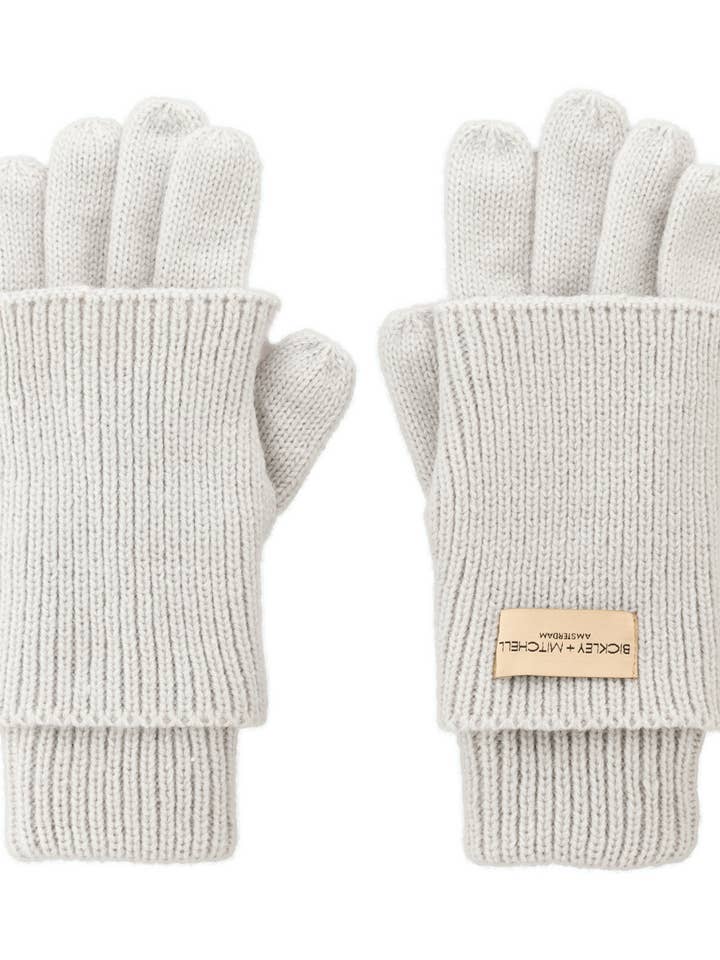 2008-03-14 GLOVE LT GREY MELEE for wholesale by BICKLEY + MITCHELL AMSTERDAM
