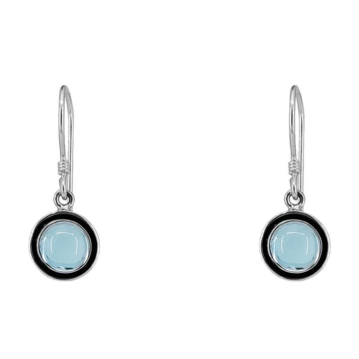 Redondo Prata Esterlina & Topázio Azul Pendente por atacado de SITA