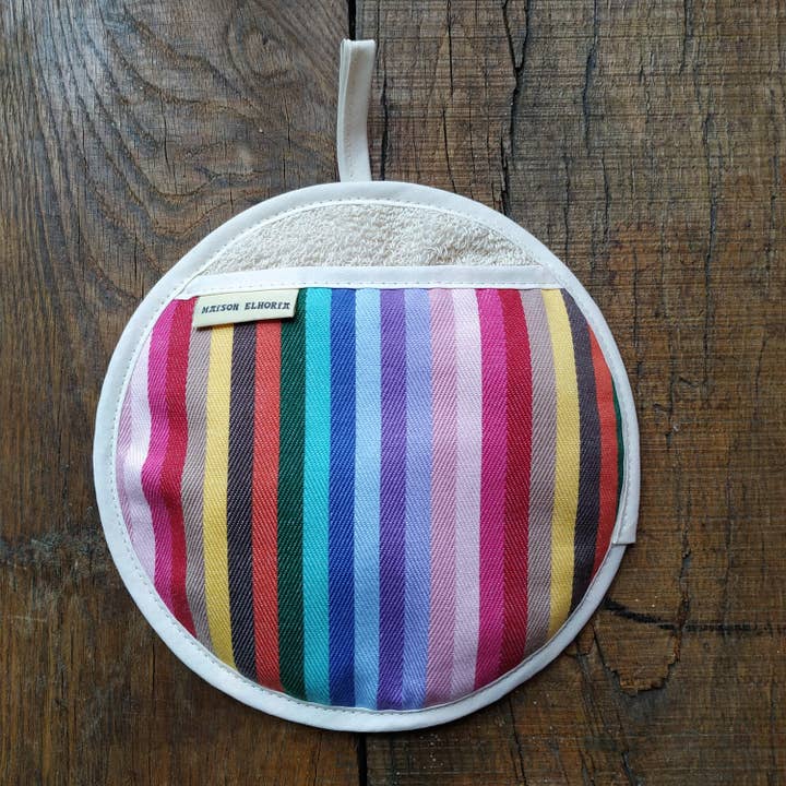 Pot Holder rainbow fun and colourful rainbow for wholesale by Maison Elhoria