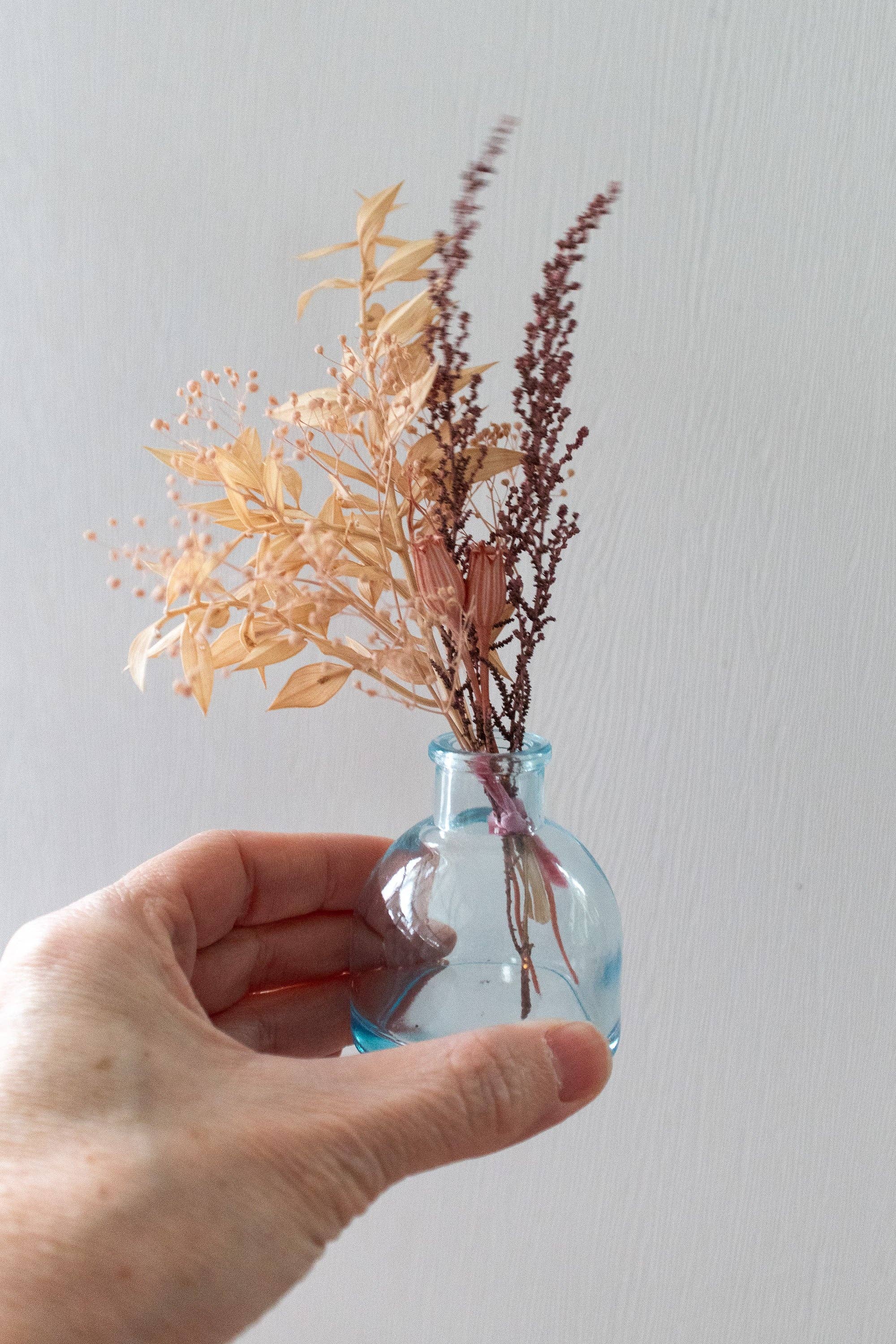 Gather Goods Co - Cards, Coasters, Tea Towels, Art, Mugs - Wholesale Dried/Pressed Flowers - Micro Dried Flower Arrangement in A Glass Bud Vase8