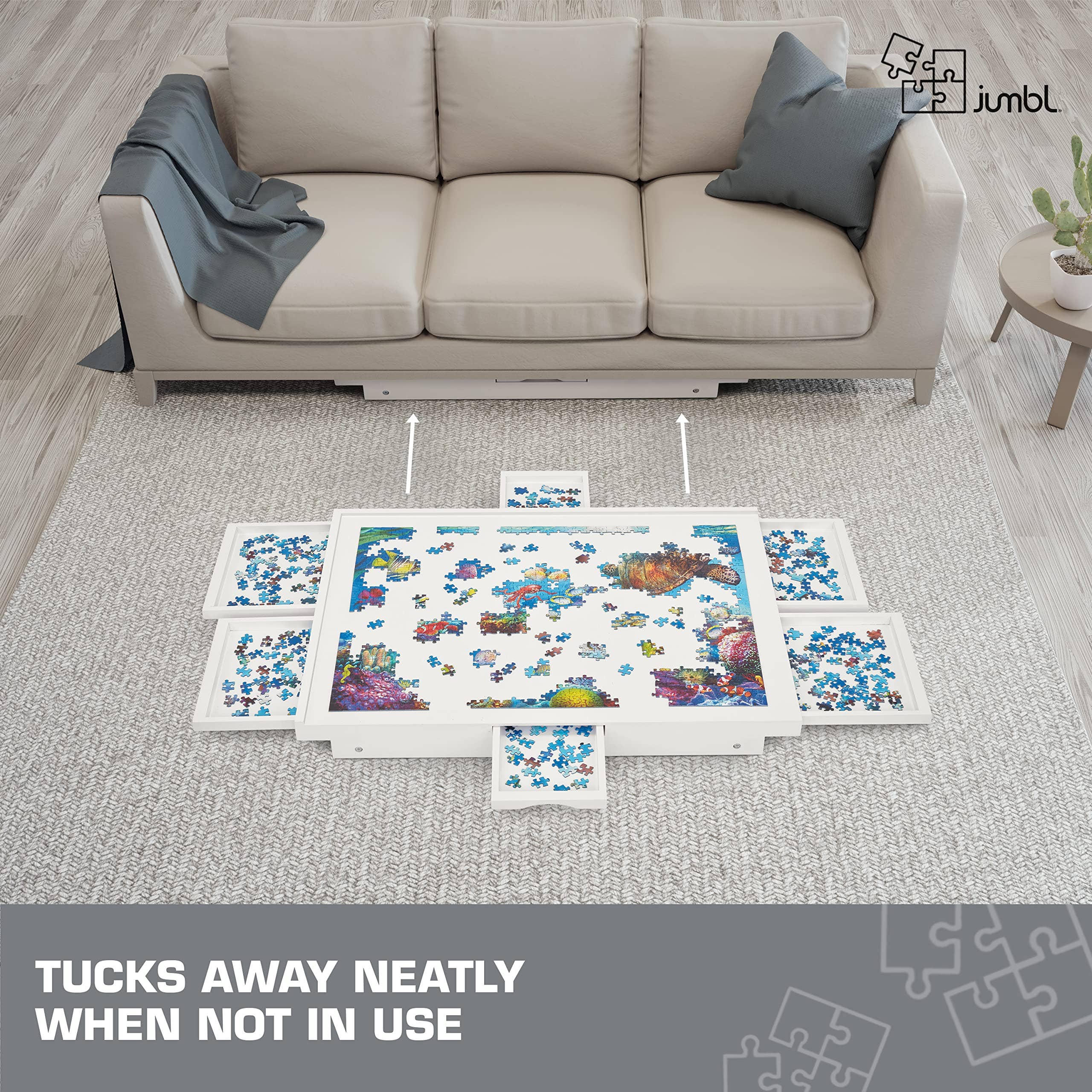 Jumbl - Wholesale Puzzle - Adult - 1500 Piece Wooden  Puzzle Board, 27” x 35” with Cover & Legs14