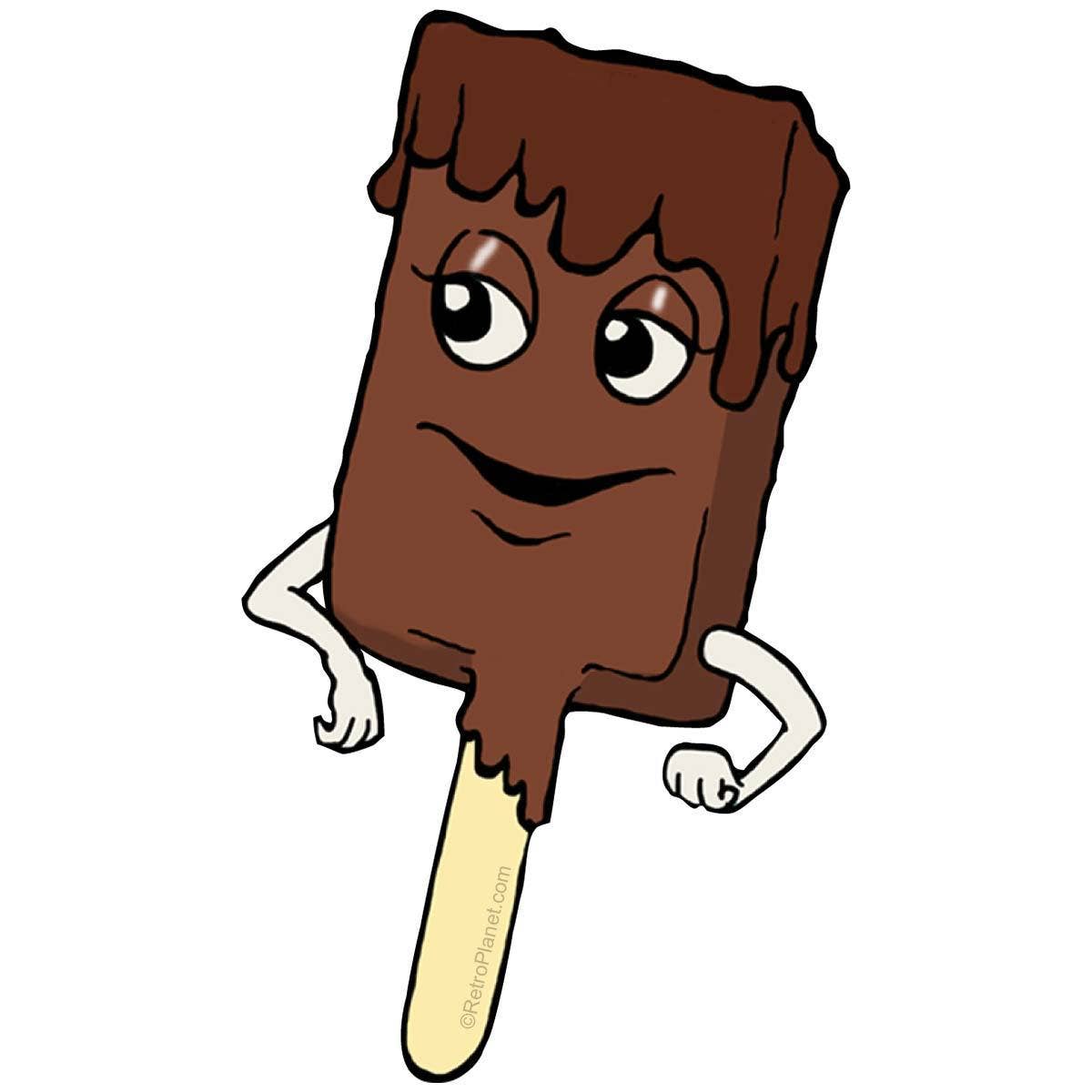 RetroPlanet - Wholesale Sticker - Dancing Ice Cream Bar Sticker0