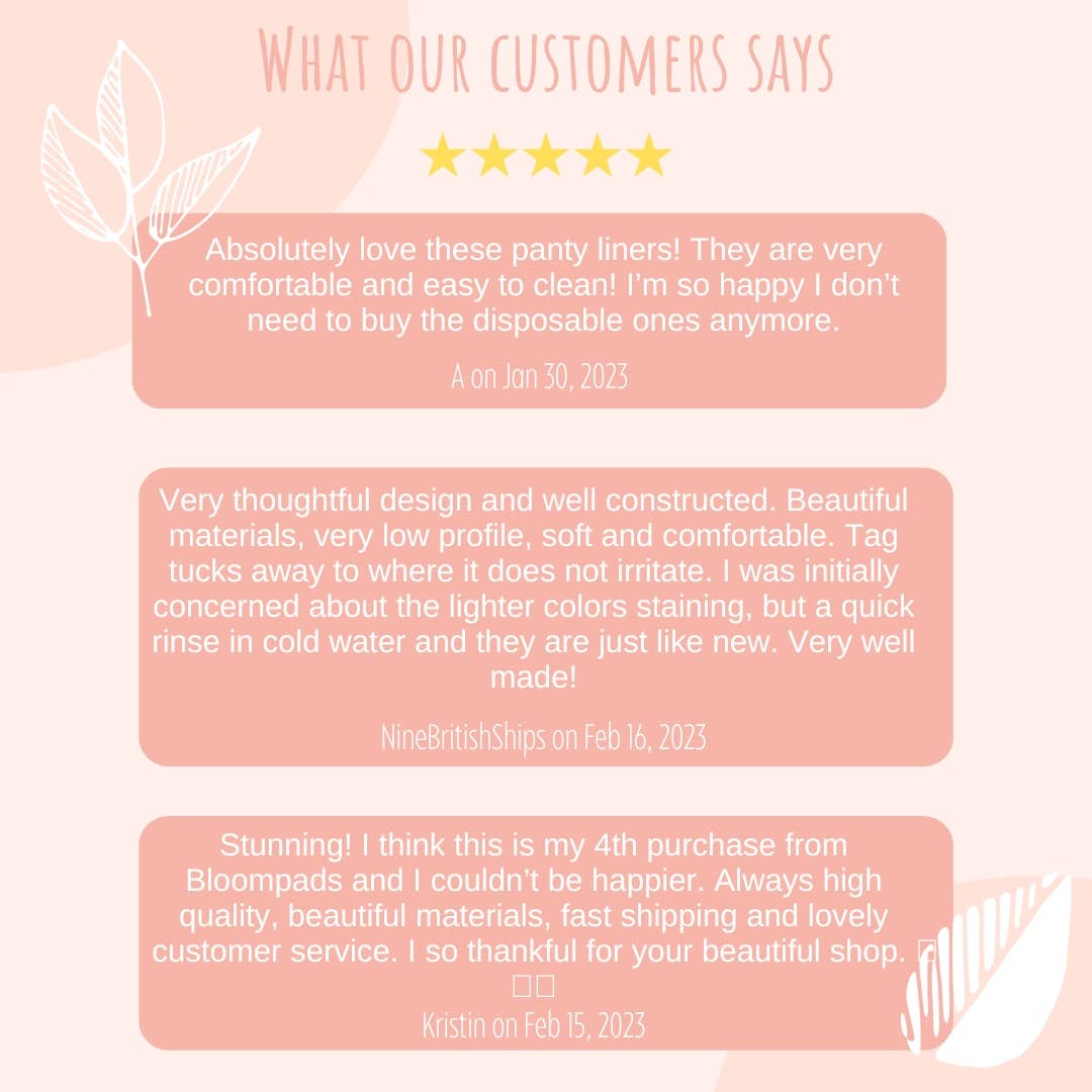 Bloom Pads - Wholesale Period Underwear - Women's - Reusable cloth Pads, washable menstrual pads, Starter pack3