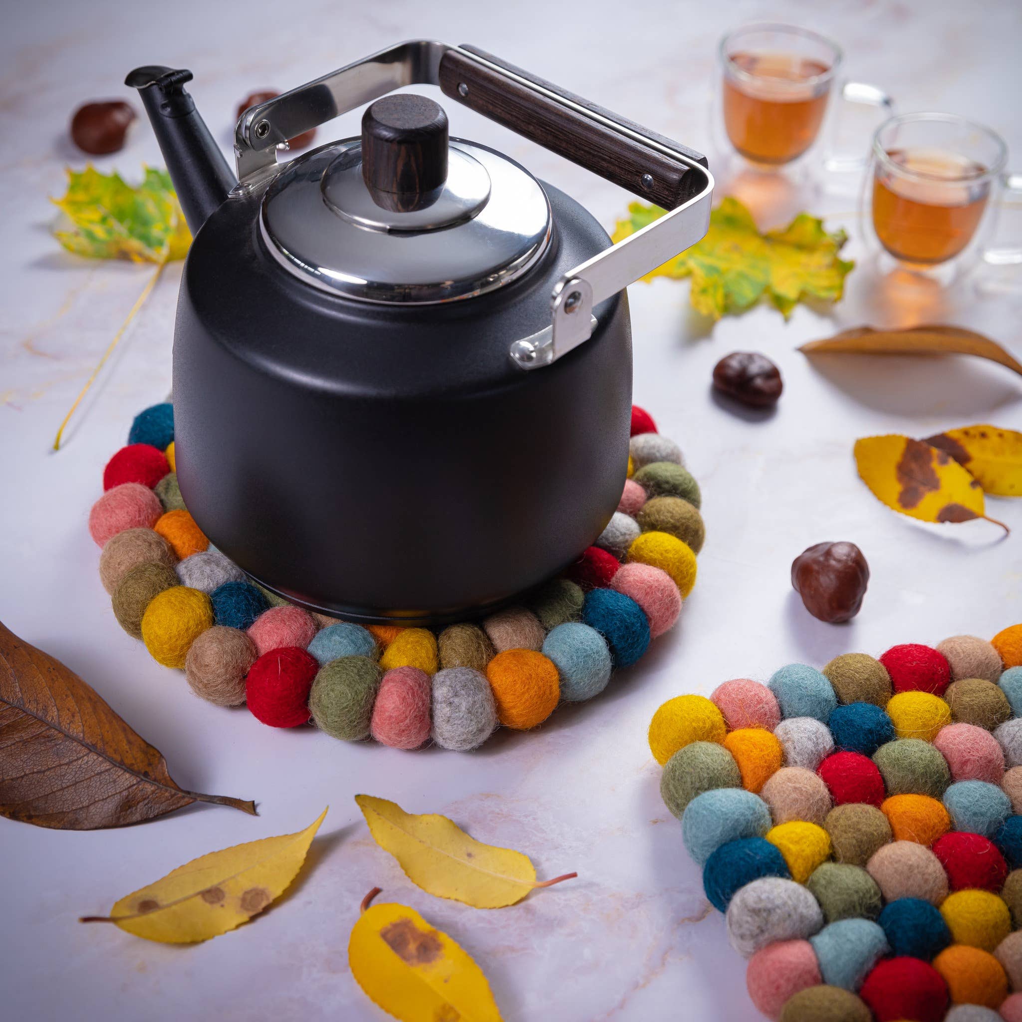 Frieling USA - Wholesale Trivet - Virgin Wool Trivet "Colore", Round, 8" Dia.2