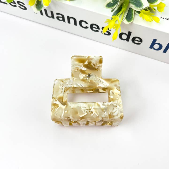 TheDivaSoap - Wholesale Hair Clip - Women's - Square Acetate Hair Clip, Spring and Autumn Claw Clip3