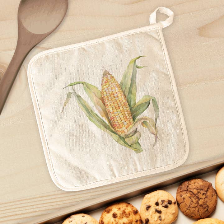 Indigo Tangerine - Wholesale Oven Mitt/Pot Holder - Corn Cob - Customizable Cotton Pot Holder