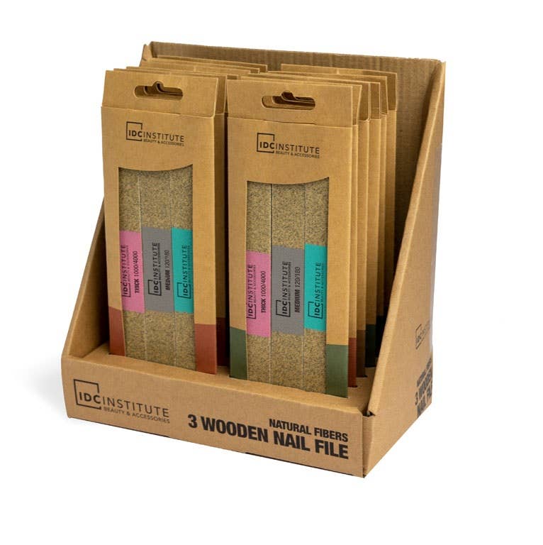 Aquarius Cosmetic SLU - Wholesale Toothbrush - IDC INSTITUTE NATURAL FIBERS NAIL FILES SET 3PCS2