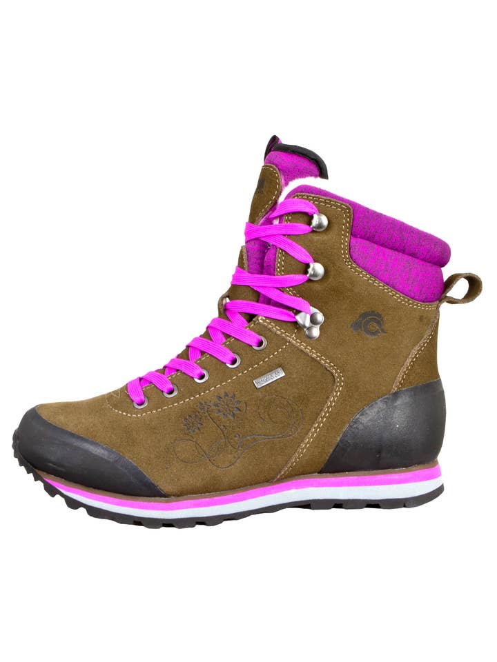 Braun Lila GUGGEN Mountain HPM59 Damen Trekking-& Wanderstiefel gefüttert mit echter Wolle wasserdicht for wholesale on Faire