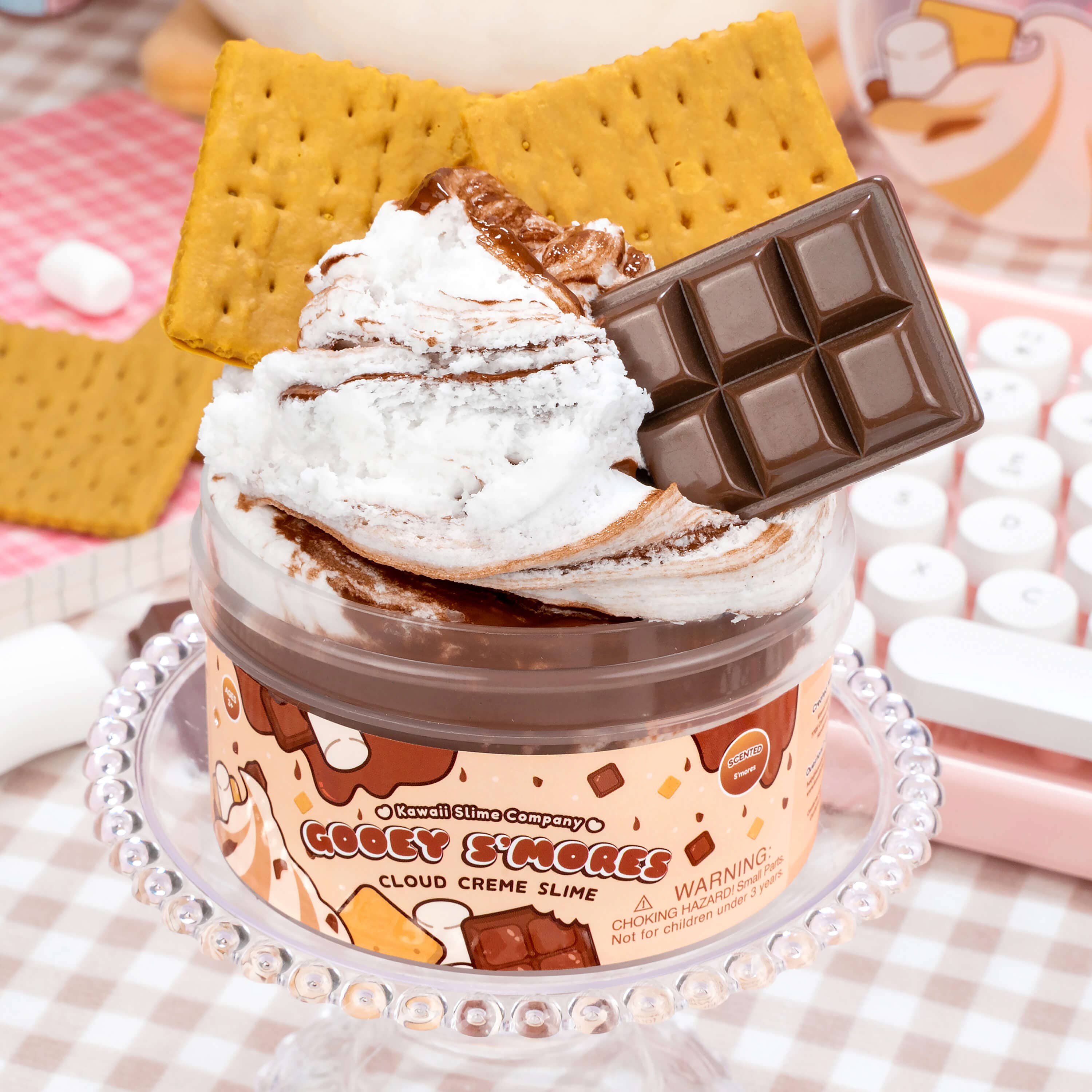 Kawaii Slime Company - Wholesale Putty/Slime - Kids - Gooey S'mores Cloud Creme Slime (4pcs/case)1