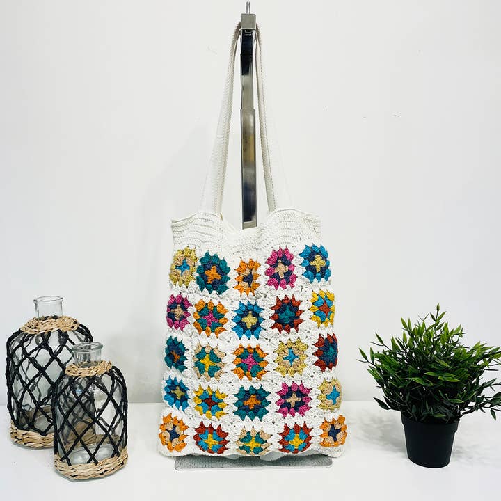 Anju Jewelry - Wholesale Shoulder Bag - Women's - Laya Cotton Crochet Tote Bags8