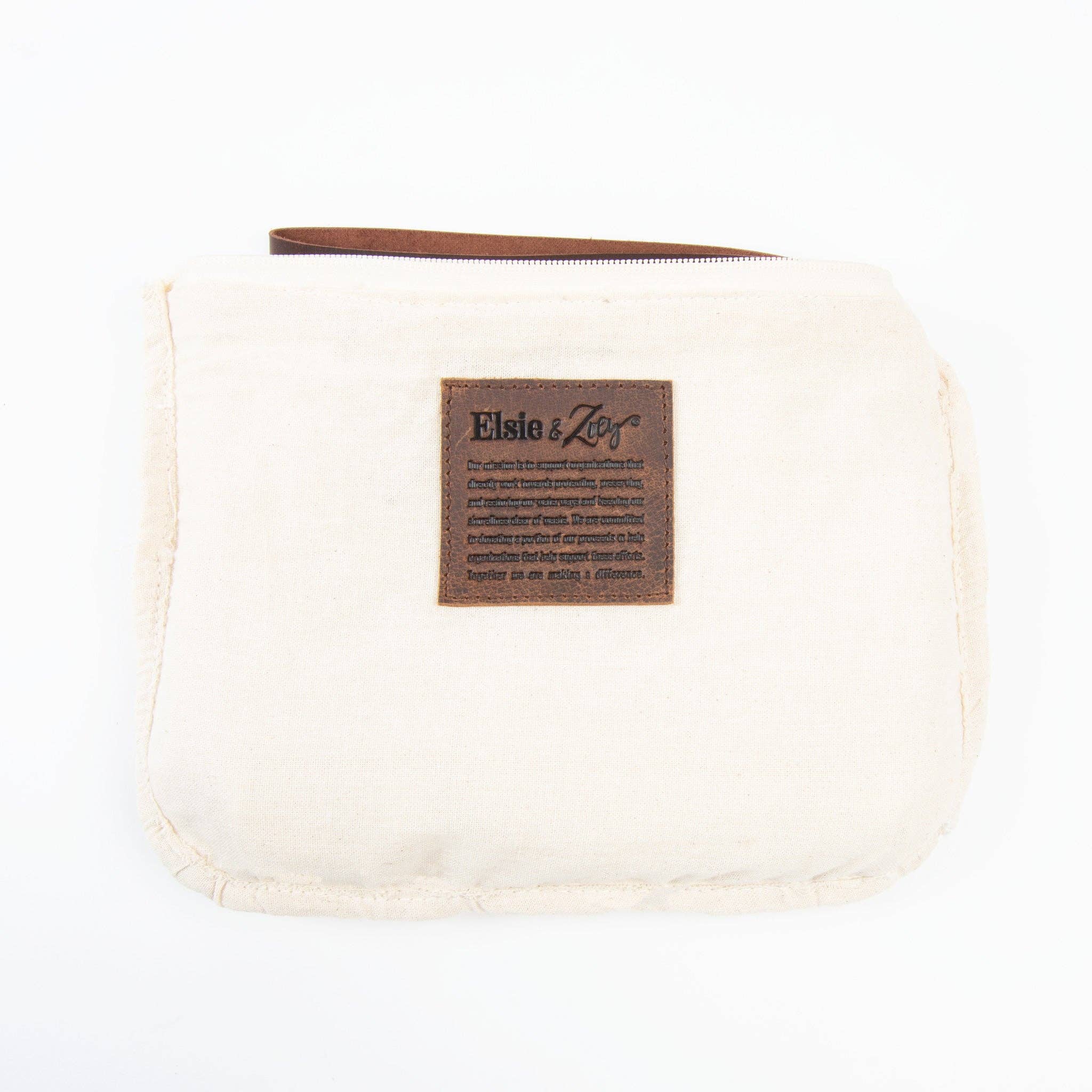 Howard's – wholesale Clutch bag – women's – Zyla Ivory Jute Leather Handled Zip Closure Clutch Purse2