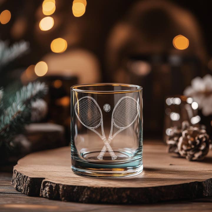 Benoit's Design Co. - Wholesale Cocktail/liquor glass - Tennis Ball & Racket Glasses5