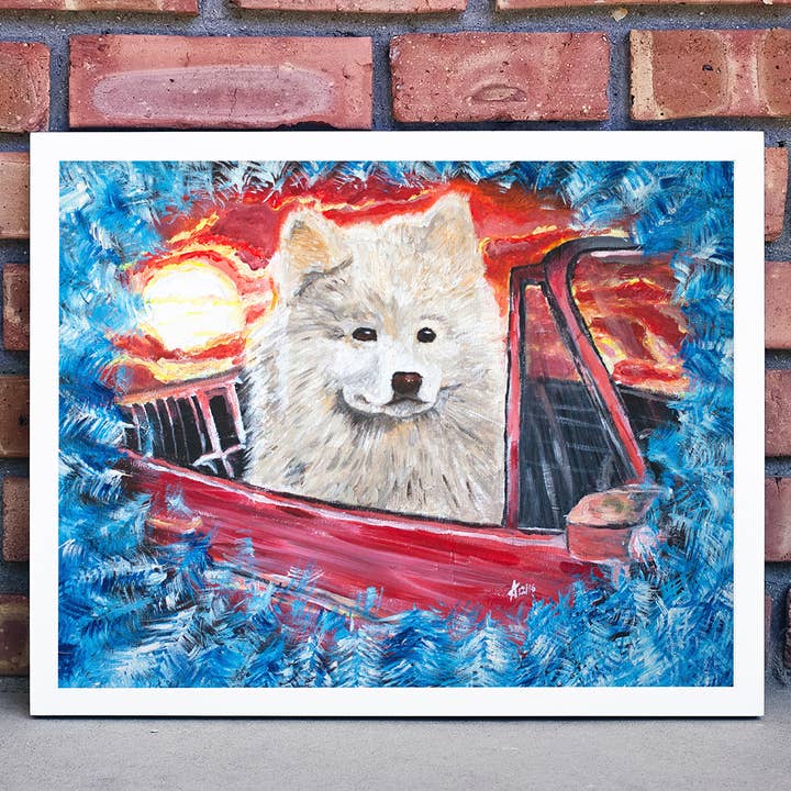 Impressão Artística Samoiedo Está Indo para Casa por atacado de MeerCatArt