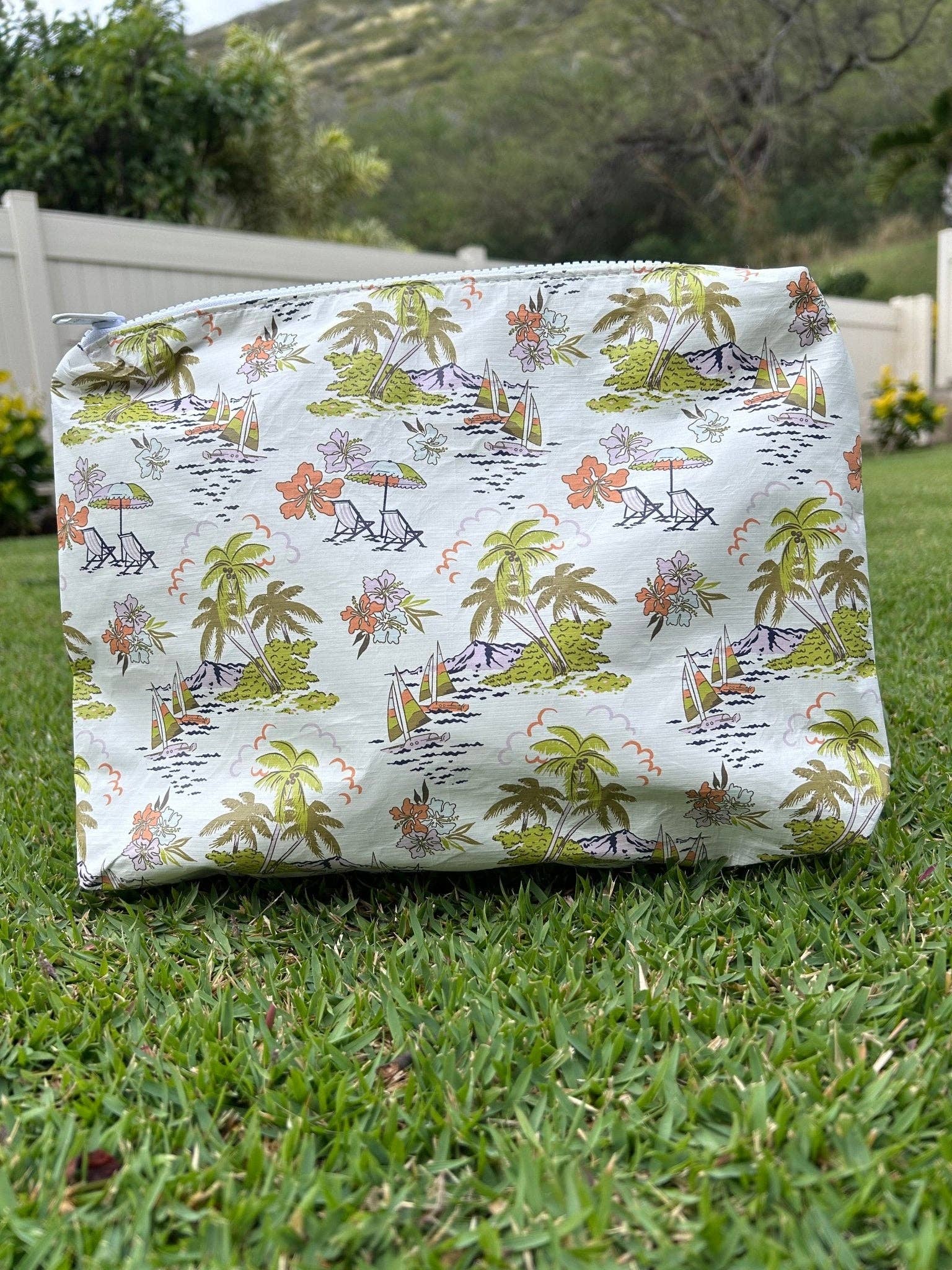 The Salty Babe - Wholesale Pouch - Women's - Ivory Tropical Pitcher pouch2