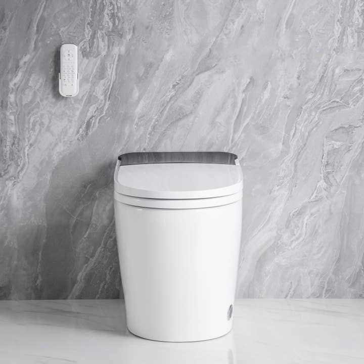 39F Inc. - Wholesale Toilet Paper Holder - White Elongated Smart Toilet with Heated Bidet Seat 1