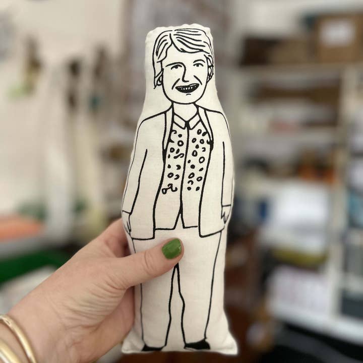 Sandi Toksvig Doll - Mini Idol Cushion for wholesale by Fat Hen And Flo