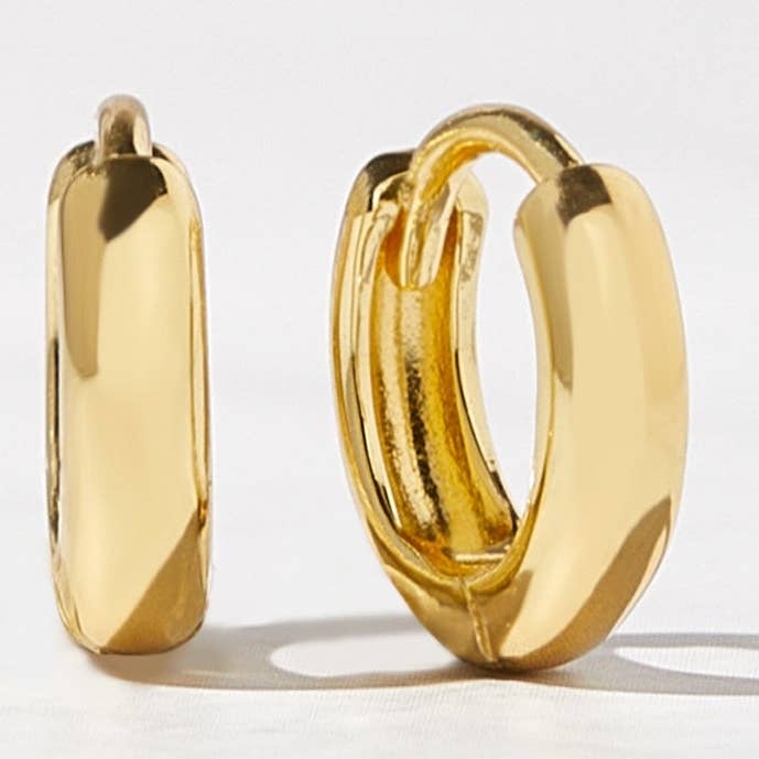 Minimalist Huggie Hoops for wholesale by Sami Jewels