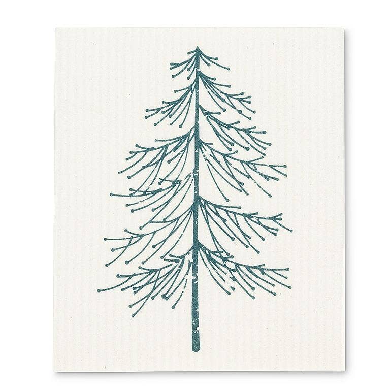 Abbott - Wholesale Dishcloth - S/2 AllOver Trees Dishcloths-6.5x8"L1