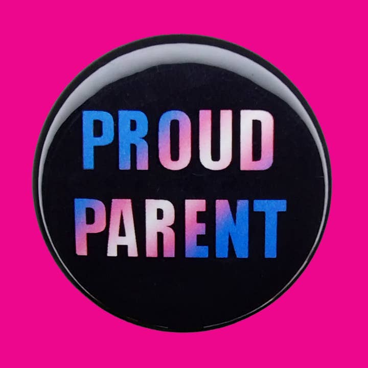 Proud Parent Trans Button for wholesale by Gay Nerd Goods