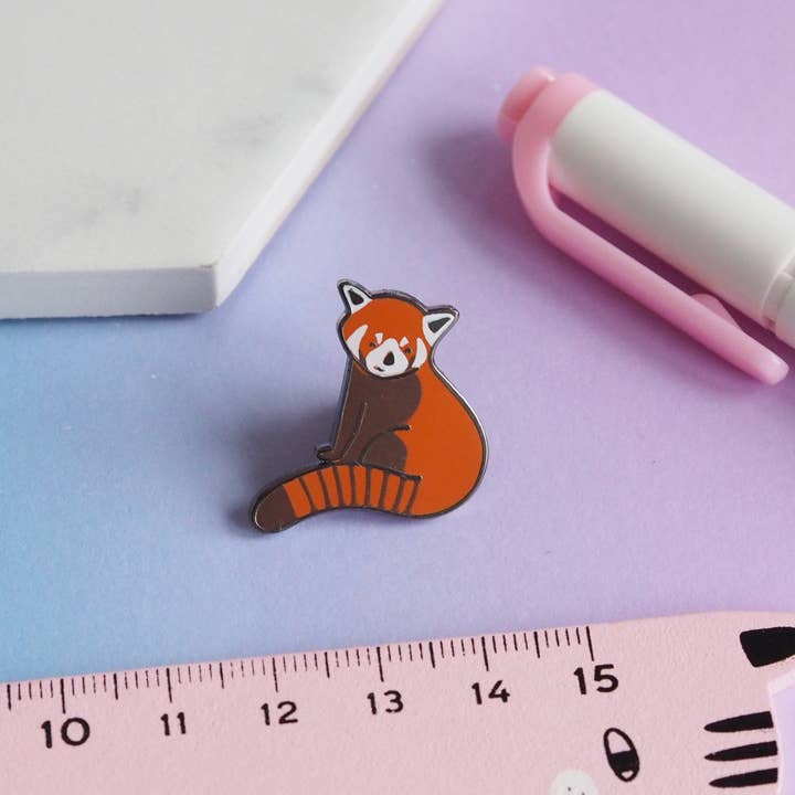 Nutmeg and Arlo - Wholesale Lapel Pin/Button - Red Panda Enamel Pin3