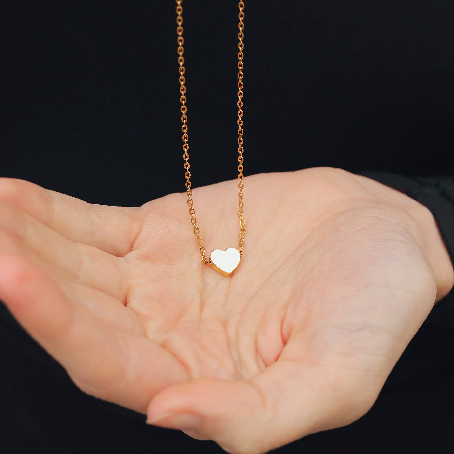 WJW - Wholesale Pendant/Charm Necklace - Stainless Steel Mini Heart Necklace6