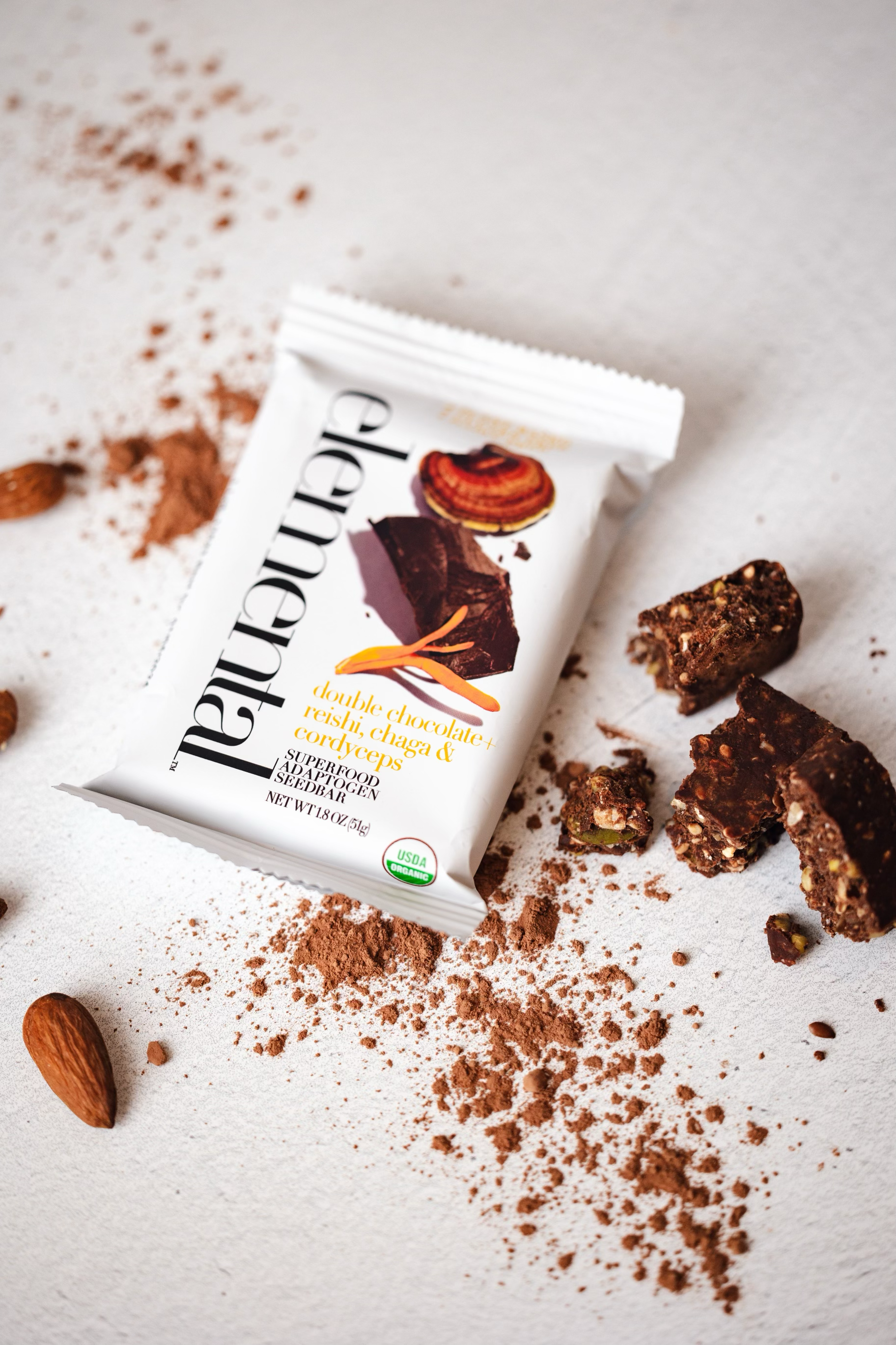 Elemental Superfood - Wholesale Snack Bar - Double Chocolate + Reishi, Chaga & Cordyceps2