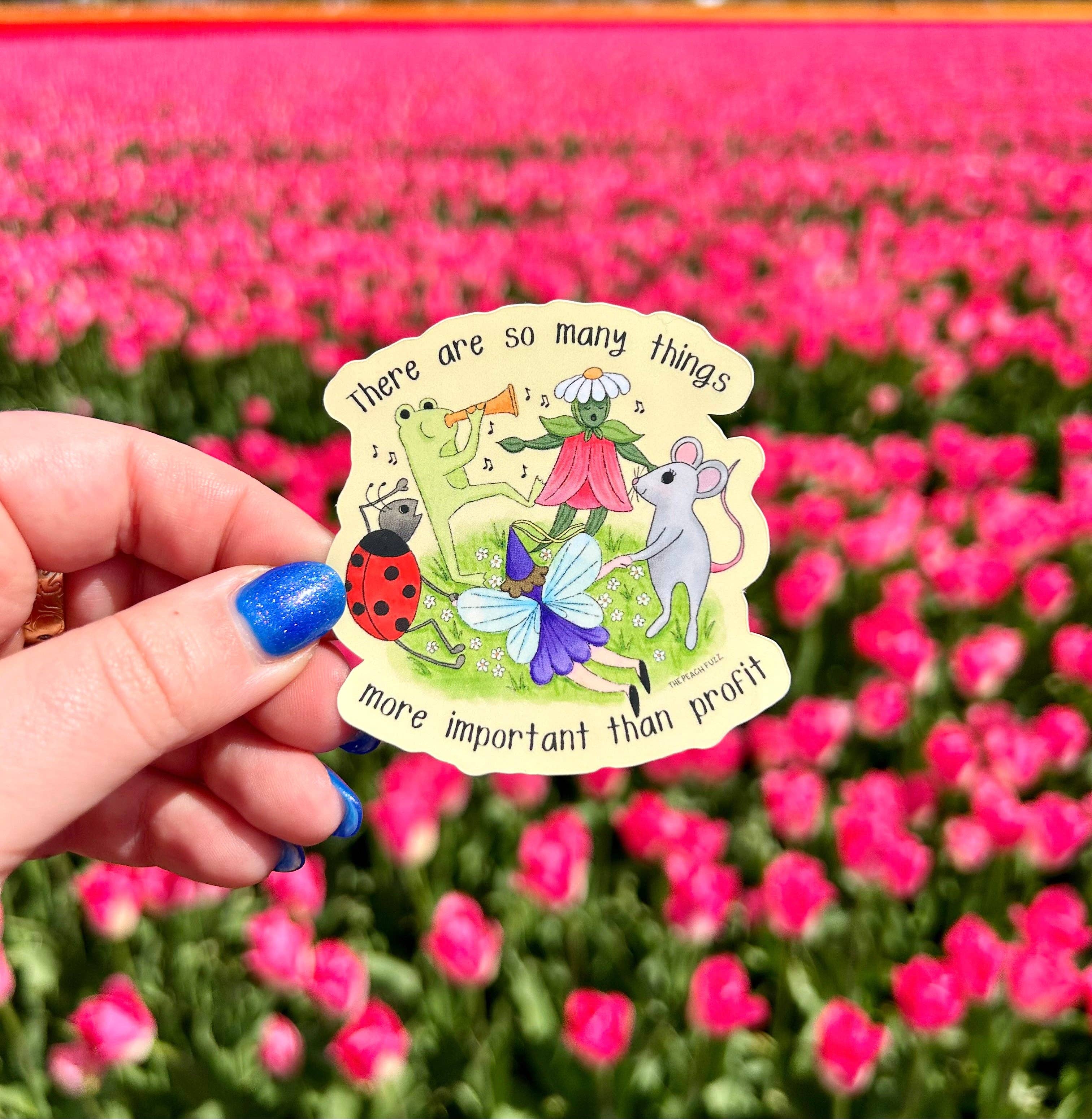 The Peach Fuzz - Wholesale Sticker - More Important Than Profits Sticker0