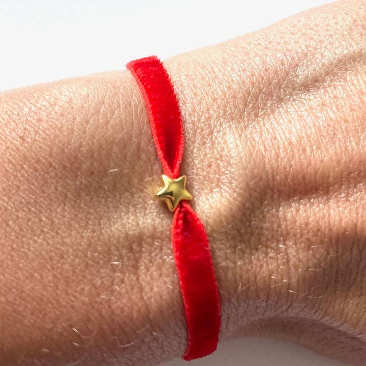 Star Bracelet - elastic velvet for wholesale by MundoconAlma*