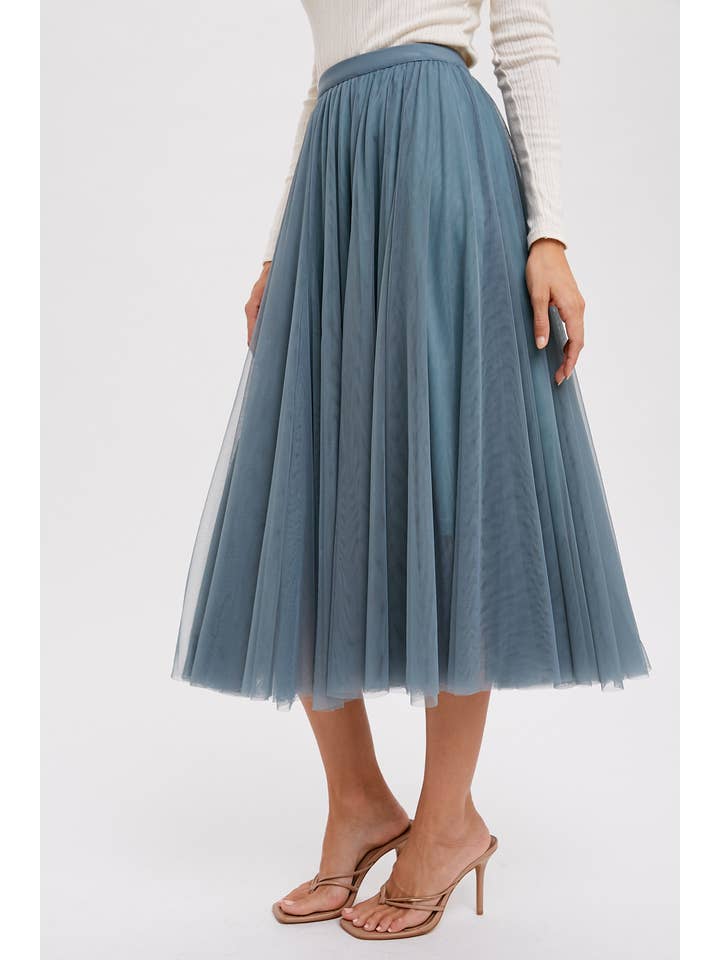 Bluivy - Wholesale Skirt - Women's - TULLE MIDI SKIRT