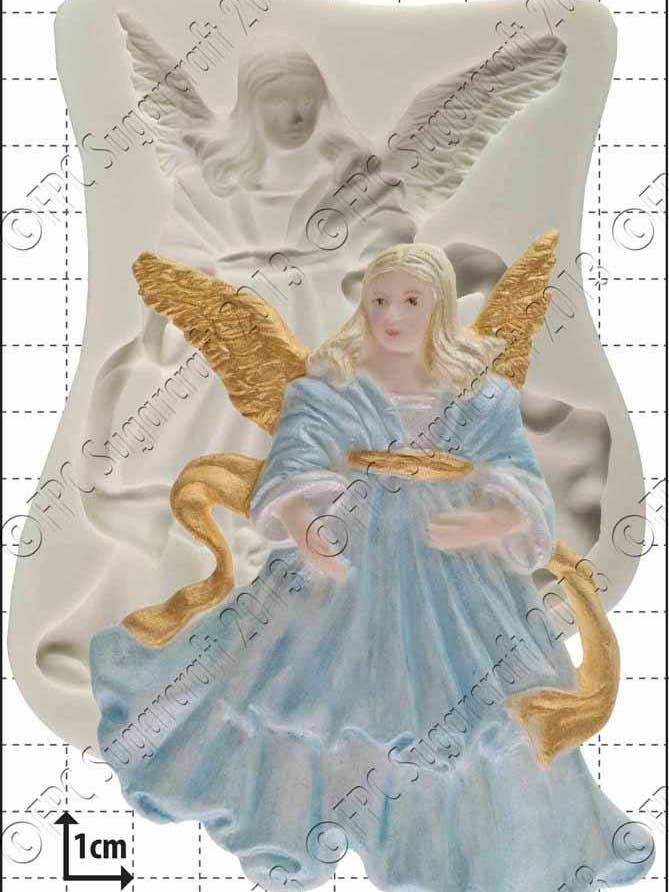 Xmas Silicone Mould (Mold) - 'Angel' by FPC Sugarcraft for wholesale by FPC Sugarcraft
