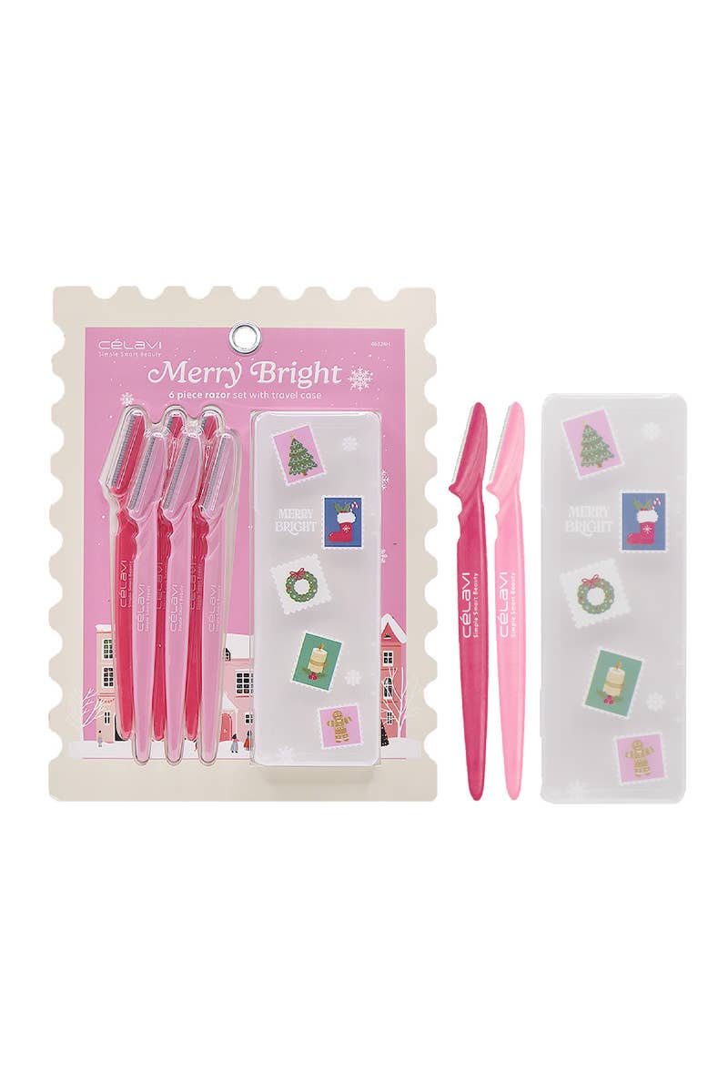 PINEAPPLE Beauty – wholesale Rakhyvel – Celavi 46324H Merry Bright 6-delars rakset med resefodral - 120